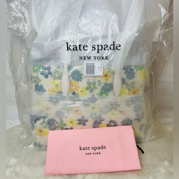 NWT Kate Spade All day Floral Medley Latge Tote with wristlet and dust bag - Picture 3 of 13